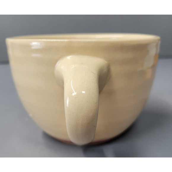 Vintage Mrs. Fields Ceramic Mug Tan Large 24 oz Soup Coffee Cup Cafe Logo Comfor - Picture 5 of 8